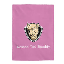 Load image into Gallery viewer, Roscoe Logo Plush Blanket (Pink)
